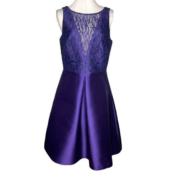 Lace Mikado Dress Womens 8 Purple Fairycore Prom Formal‎ Whimsigoth Quinceanera - Picture 2 of 14